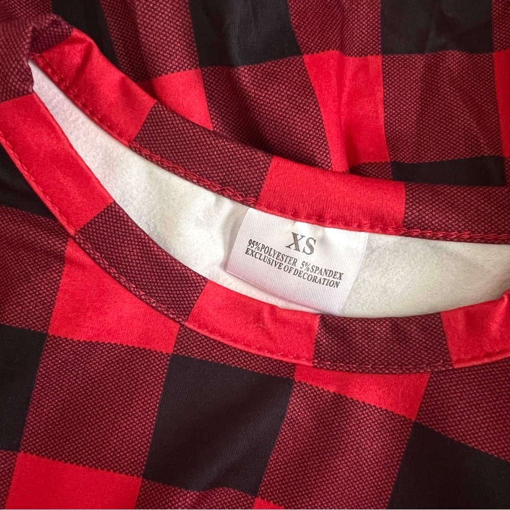 Buffalo Plaid Bell Sleeve Top - Picture 2 of 2